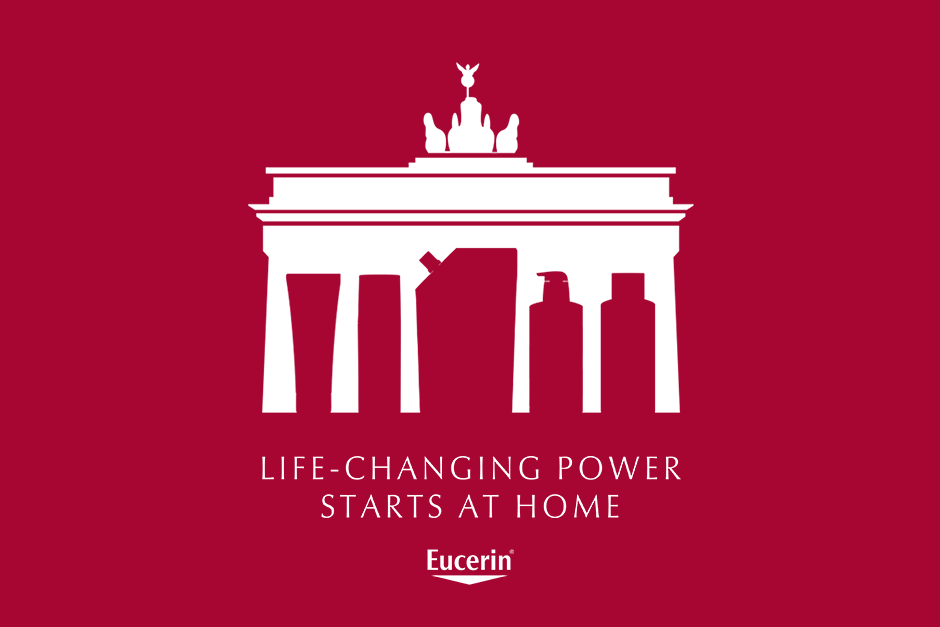 Branderburg gate made of Eucerin products